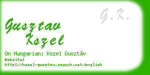 gusztav kszel business card