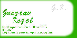 gusztav kszel business card